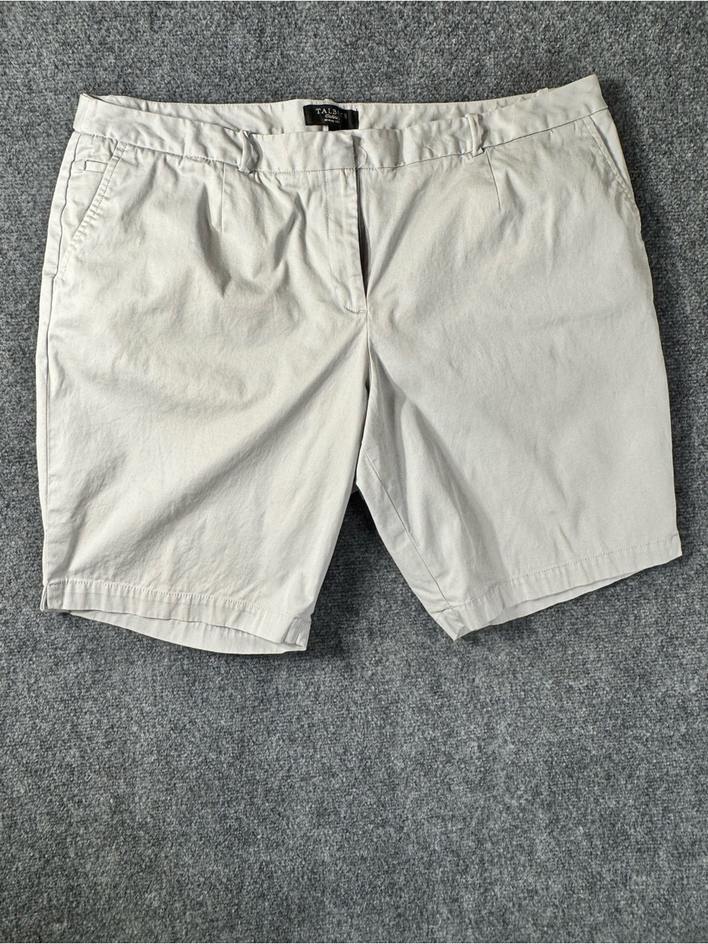 Talbots Light Beige Flat-Front Shorts